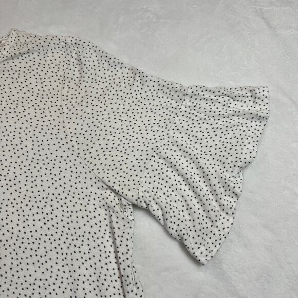 LC Lauren Conrad Crewneck Polka Dot Top Size X-Large Casual Preppy Girly - Picture 6 of 10